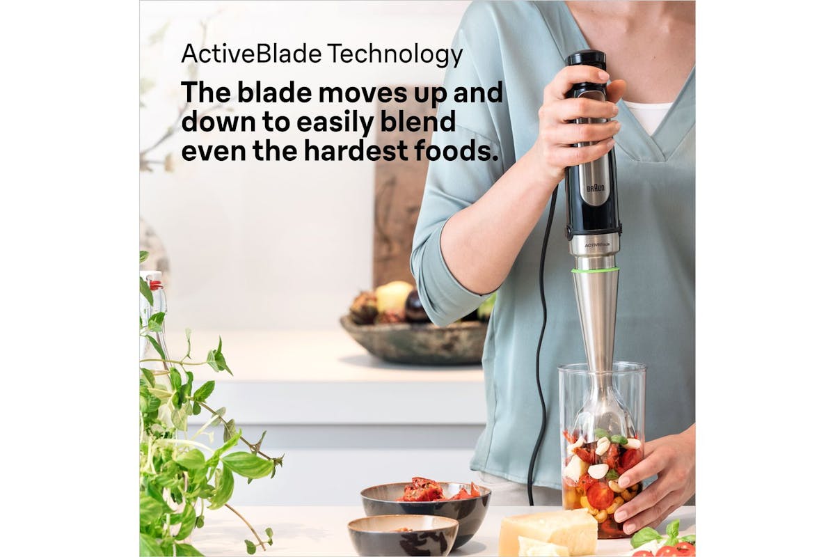 Braun MultiQuick 7 Hand Blender | MQ7045X | Premium Black/Brushed Stainless Steel-2