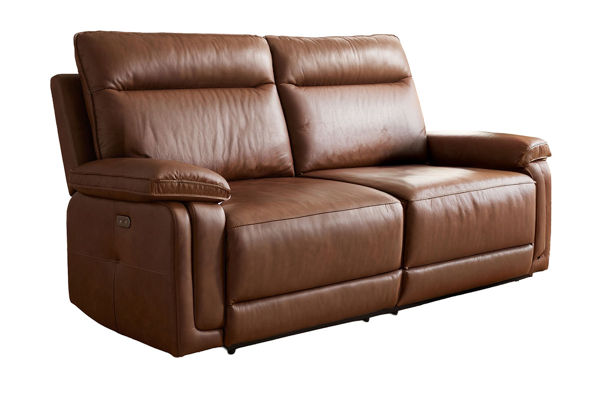 Cadenza 2 Seater Sofa | Power Recliner | Leather | Tan