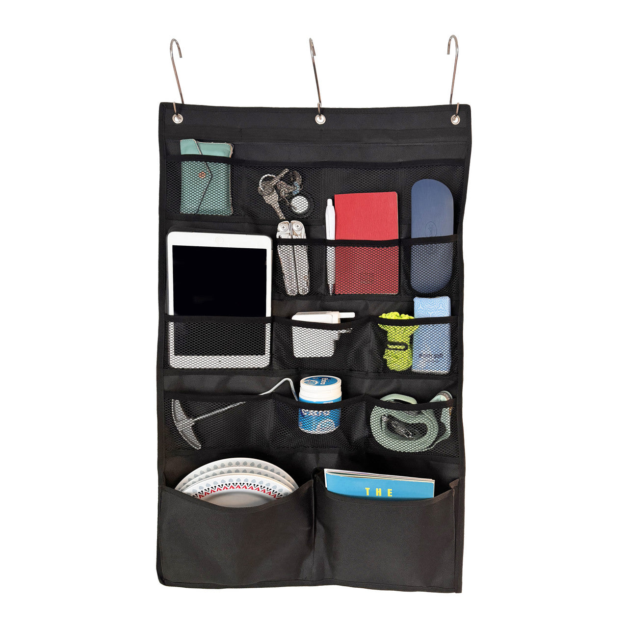 Olpro Camping Organiser | Outdoor Storage | 600d Oxford Mesh | H75 X W47 Cm