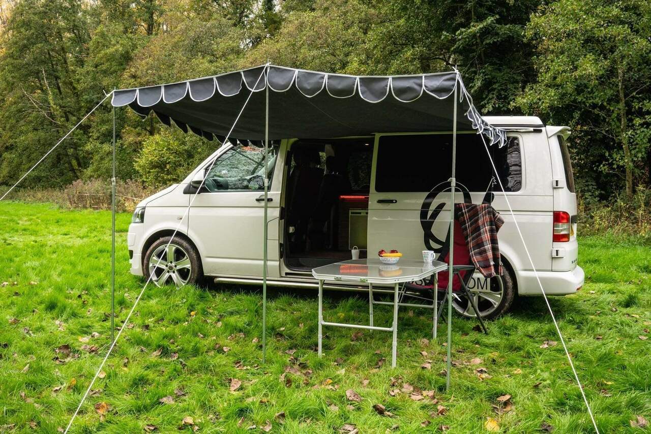 Retro Campervan Shade Canopy | Active Camping Canopy | Charcoal-3