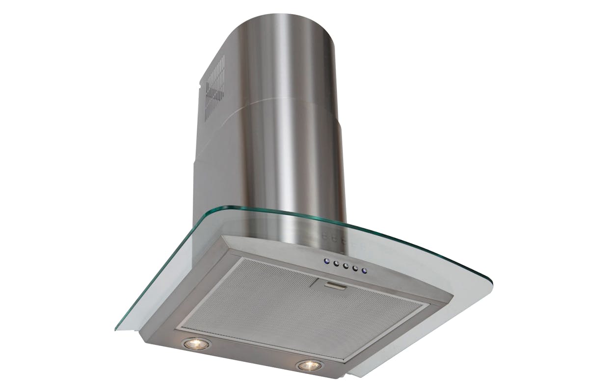 Luxair 60cm Curved Glass Chimney Hood | LA60CVDGLSS-3