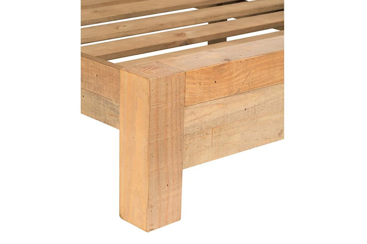 Coolmore Storage Headboard Bed Frame | Double | 4ft6 | Natural-7