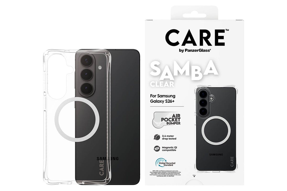 PanzerGlass CARE Samba Qi Samsung Galaxy S26 Plus Case | Transparent White-6