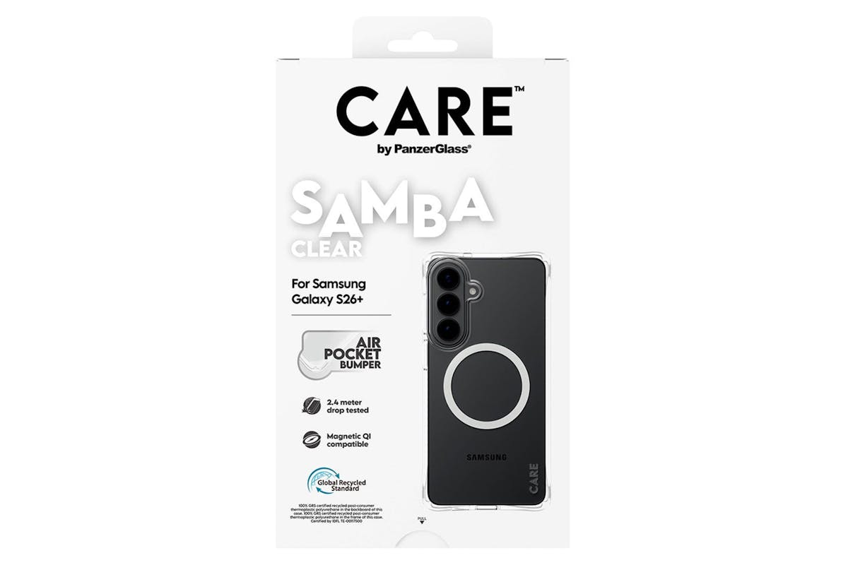 PanzerGlass CARE Samba Qi Samsung Galaxy S26 Plus Case | Transparent White-3