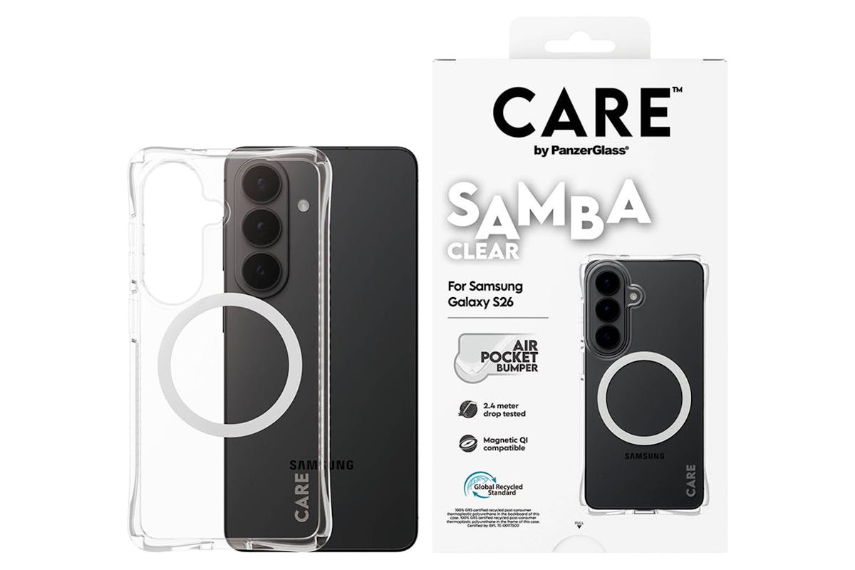PanzerGlass CARE Samba Qi Samsung Galaxy S26 Case | Transparent White-12