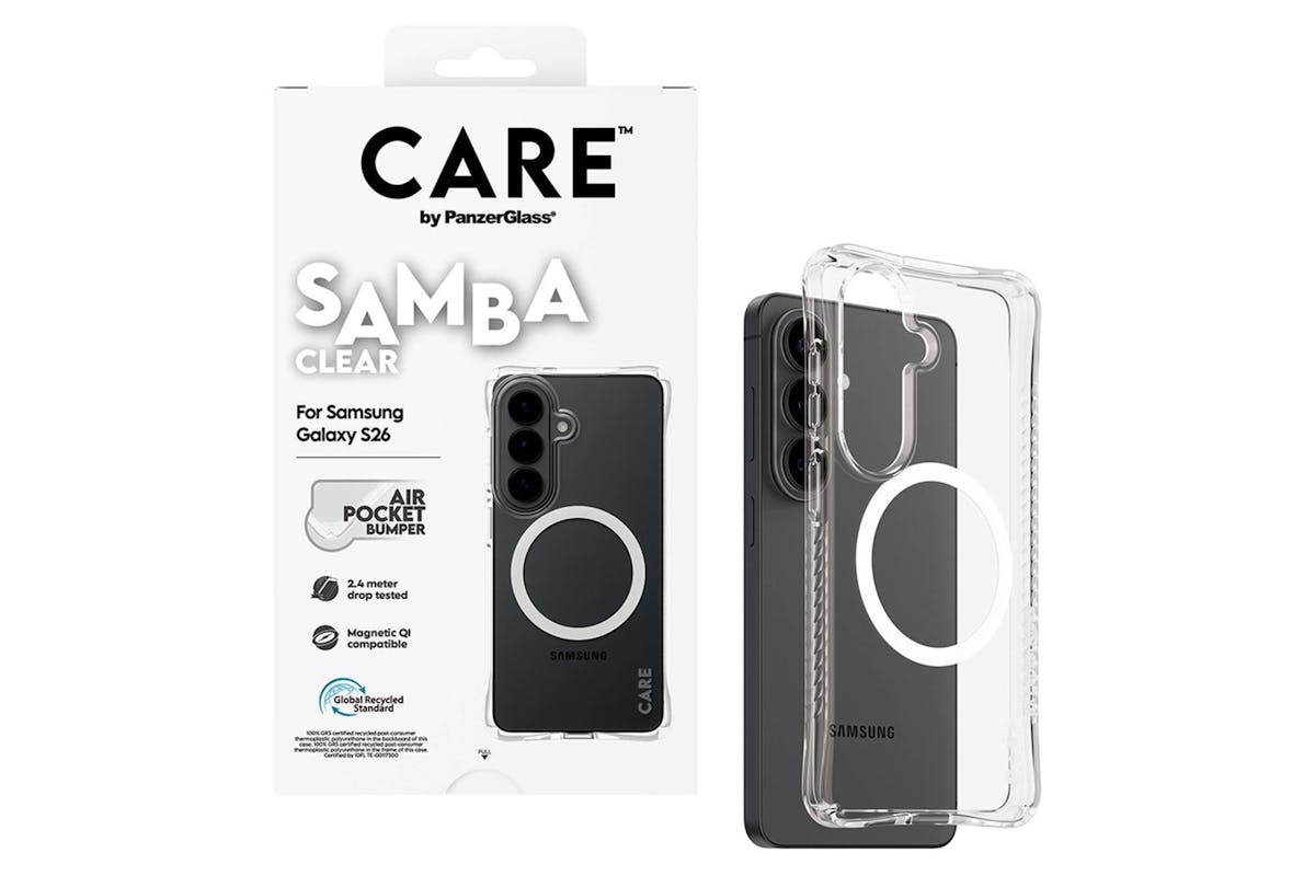 PanzerGlass CARE Samba Qi Samsung Galaxy S26 Case | Transparent White-5
