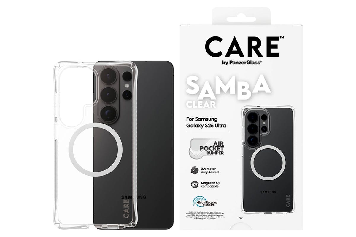 PanzerGlass CARE Samba Qi Samsung Galaxy S26 Ultra Case | Transparent White-12