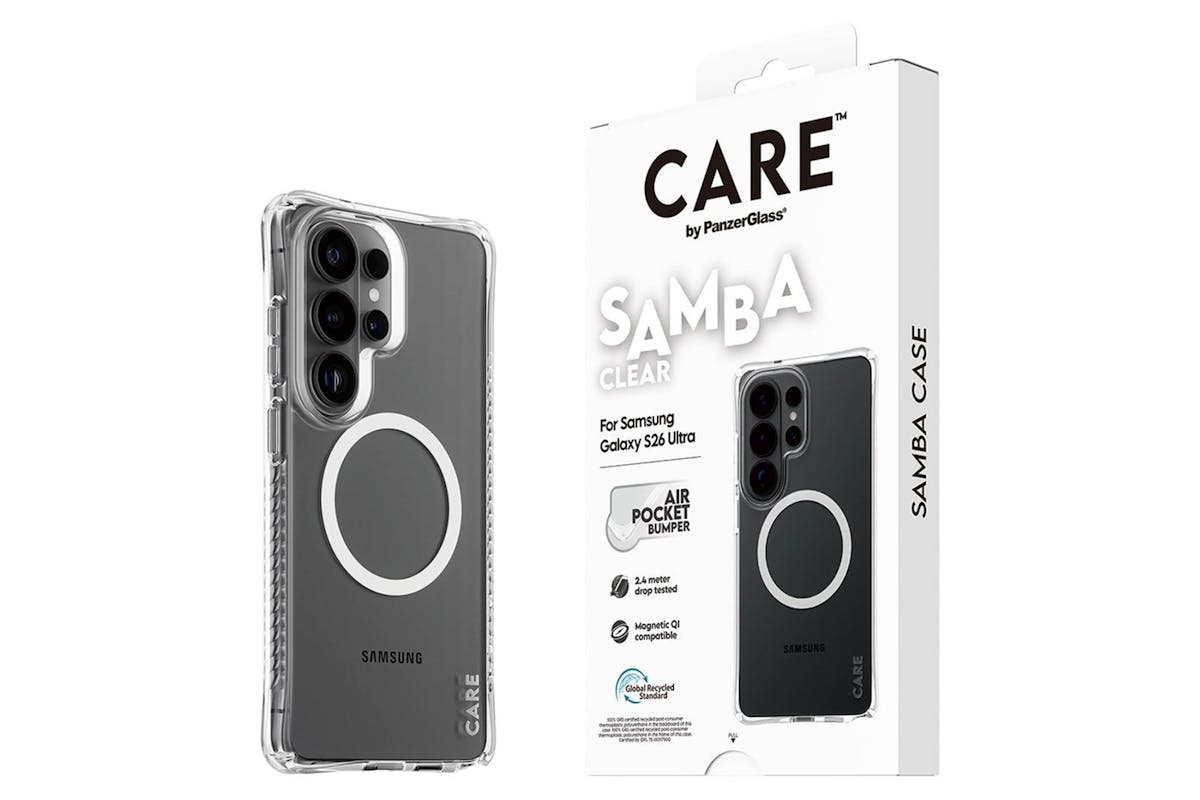 PanzerGlass CARE Samba Qi Samsung Galaxy S26 Ultra Case | Transparent White-6
