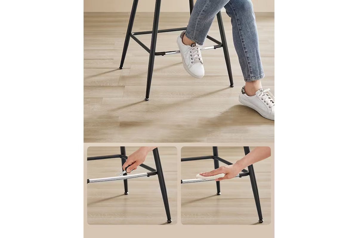 Vasagle Bar Stools | Set of 2 | Caramel Brown [Ex-Display - DC250587-000020]-5