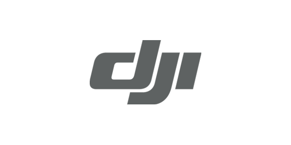 DJI logo in black on a white background