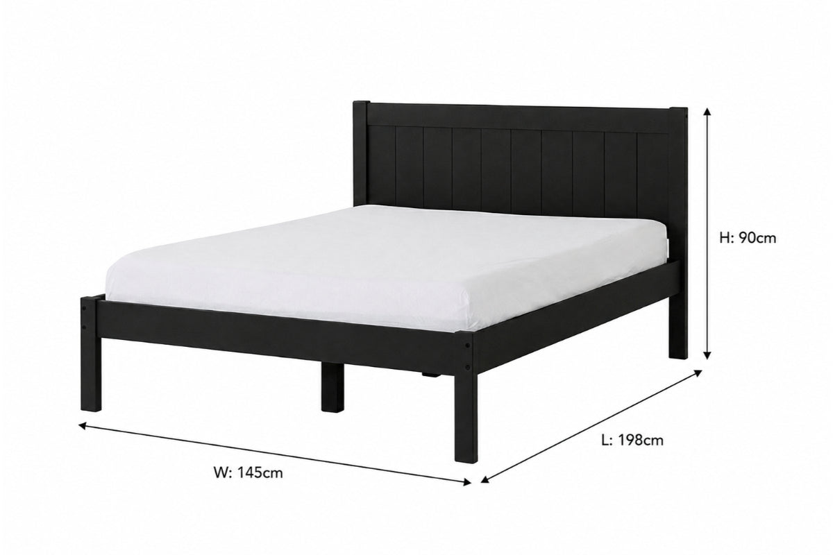 Jay Bed Frame | Double | 4ft6 | Black-3