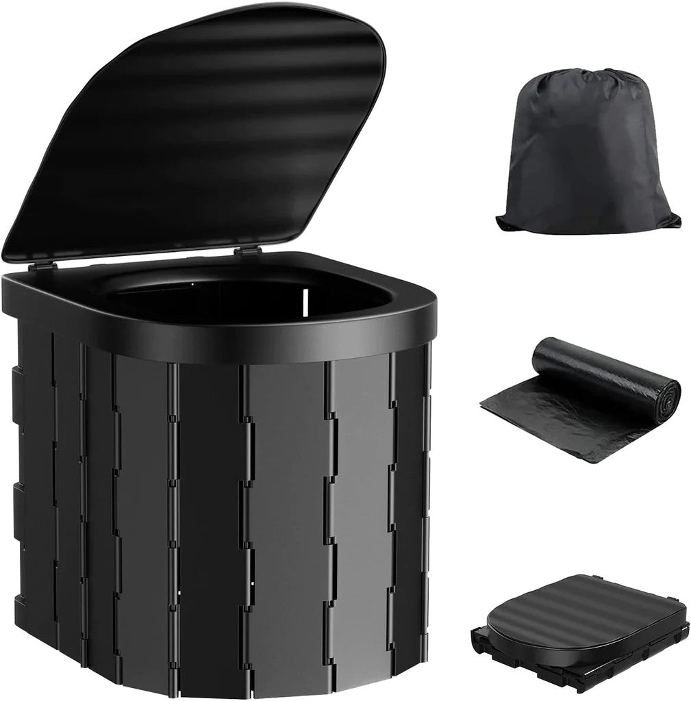 Olpro Folding Camping Toilet With Bag | Abs Plastic | 34 X 27.5 X 7.5 Cm-2