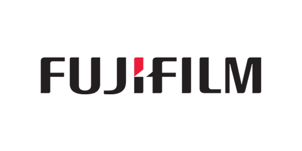Fujifilm logo on a white background