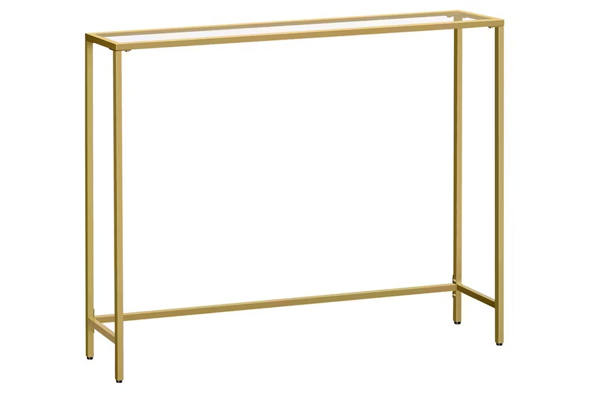 Vasagle Console Table | Pale Gold/Transparent [Ex-Display - DC250587-000095]