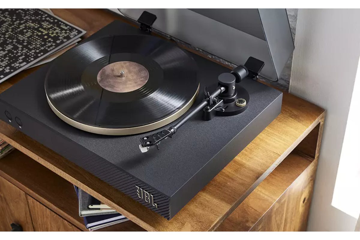 JBL Spinner Bluetooth Turntable Vinyl Record Player | Black/Gold-2
