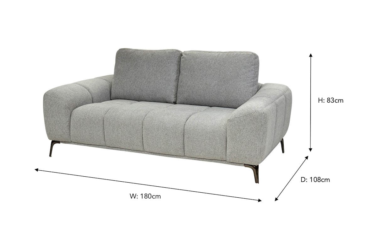 Ryley 2 Seater Sofa | Fabric | Grey-3