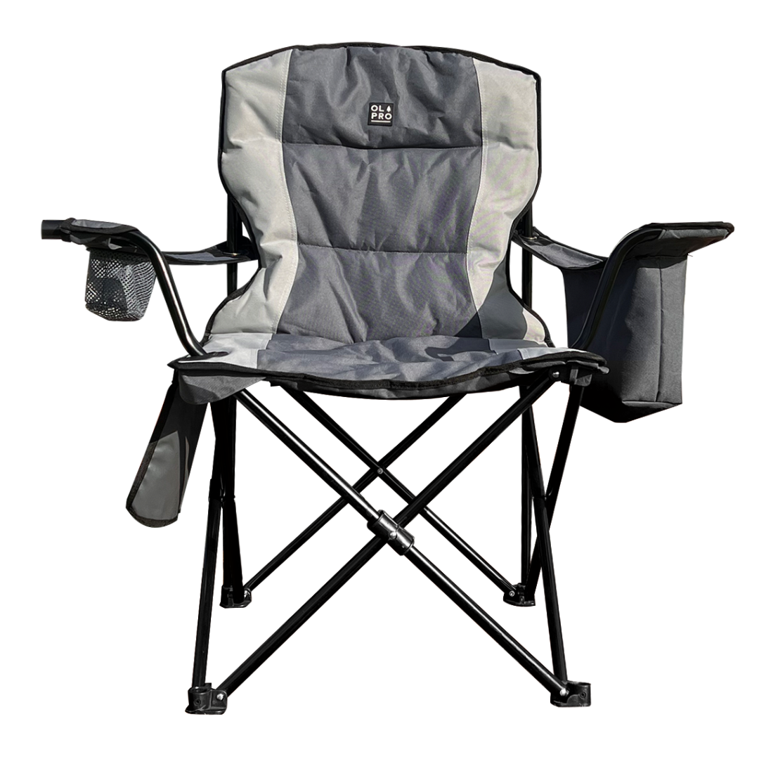 Henwick Padded Folding Camp Chair | Polyester Fabric | Large