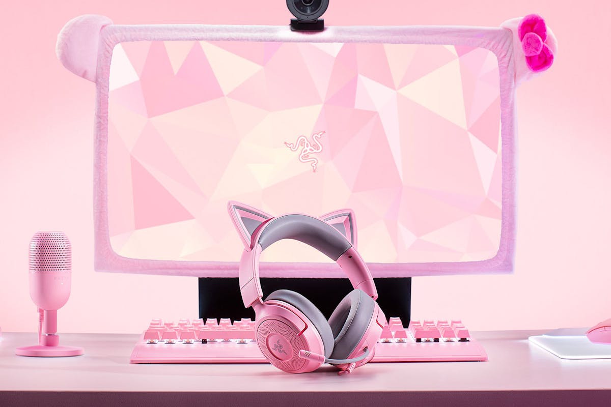 Razer Kraken Kitty V3 X Over-Ear Wired Gaming Headset | Quartz-5