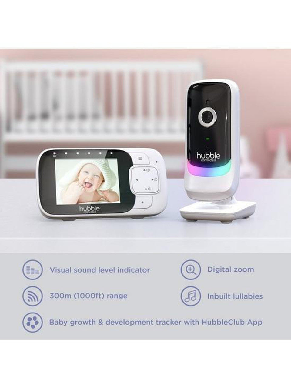 Hubble Nursery Pal Essentials Smart Baby Monitor With Fixed Camera-3