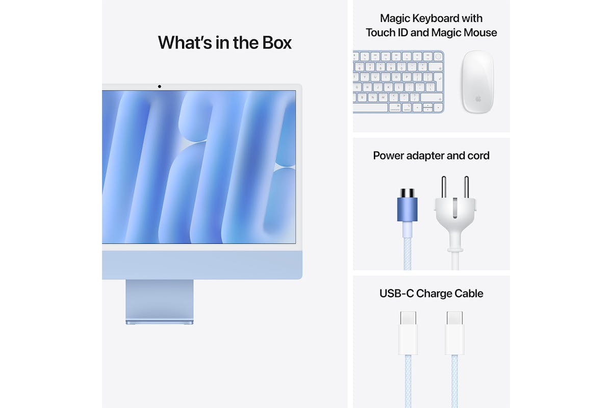 iMac 24" 4.5K M4 | 16GB | 256GB | 10-Core GPU | Blue-9