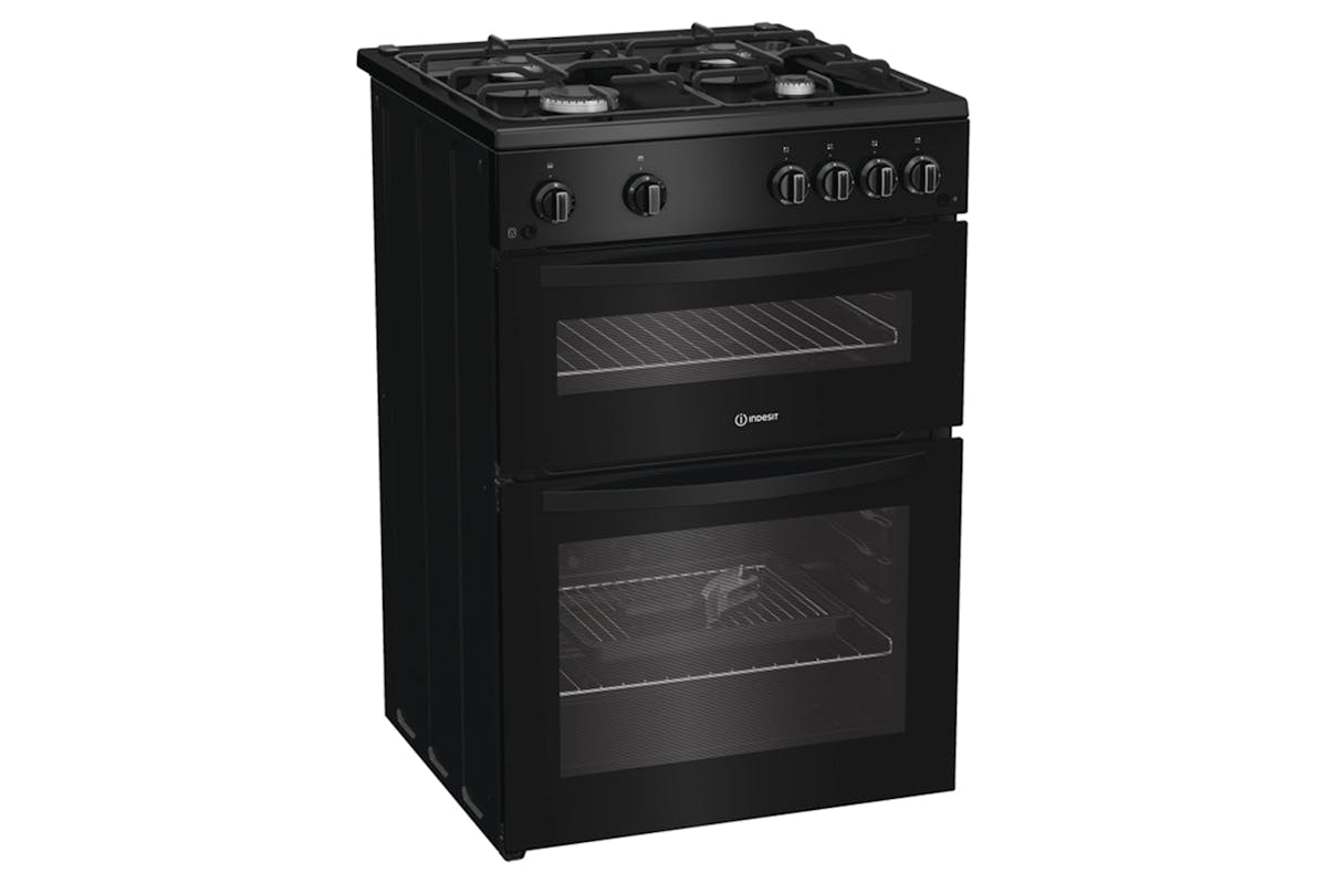 Indesit 60cm Double Oven Gas Cooker | IDG6GB-2