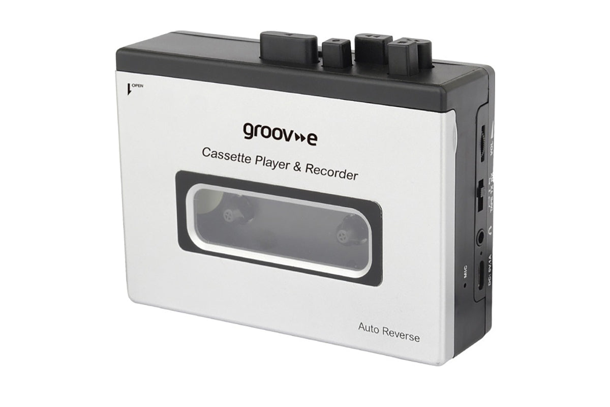Groov-e Retro Personal Cassette Player and Recorder with Bluetooth | Silver