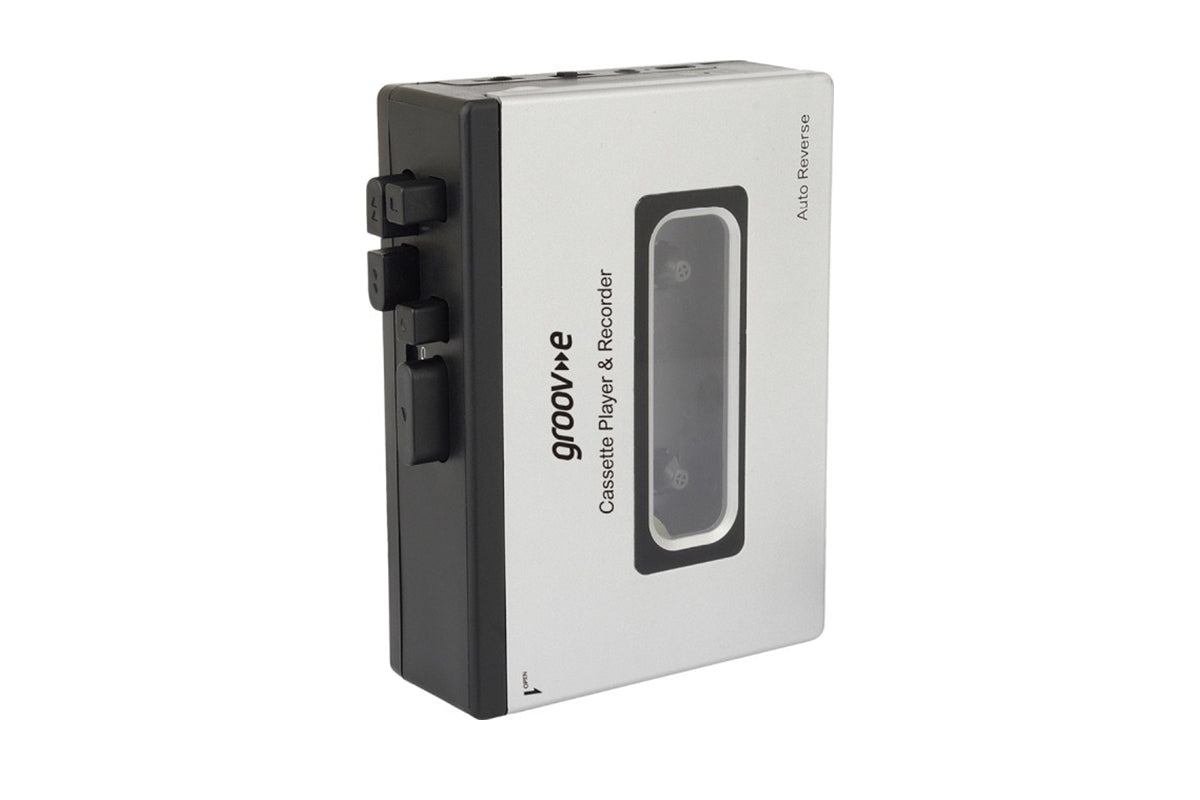 Groov-e Retro Personal Cassette Player and Recorder with Bluetooth | Silver-3