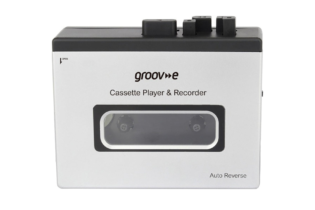 Groov-e Retro Personal Cassette Player and Recorder with Bluetooth | Silver-7
