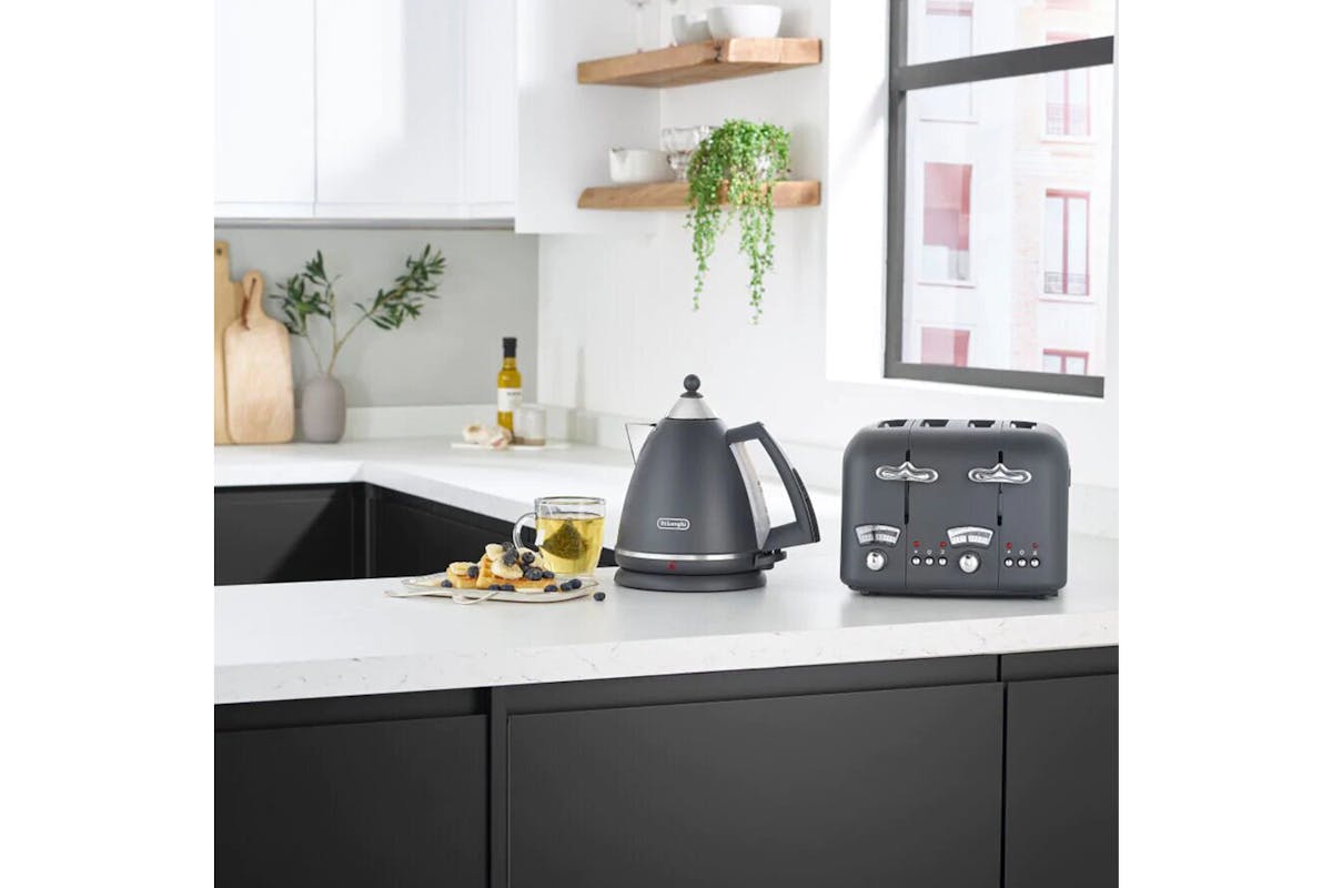 De'Longhi 1.7L Argento Silva Kettle | KBX3016.GY | Tactile Grey-2