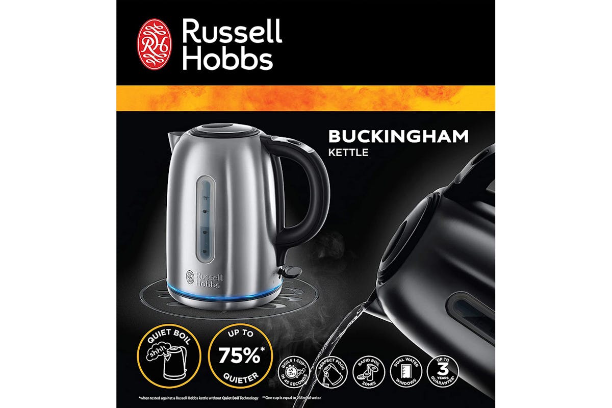 Russell Hobbs 1.7L Buckingham Quiet Boil Kettle | 20460 | Stainless Steel-8