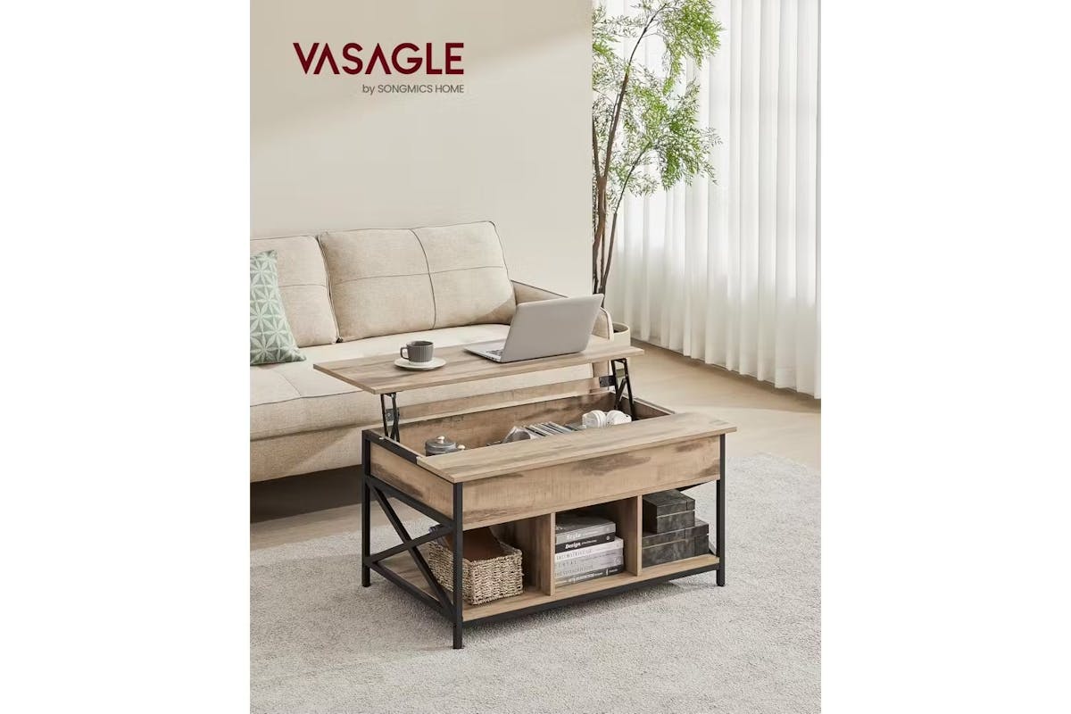Vasagle Coffee Table | Camel Brown/Black [Ex-Display - DC250587-000060]-2