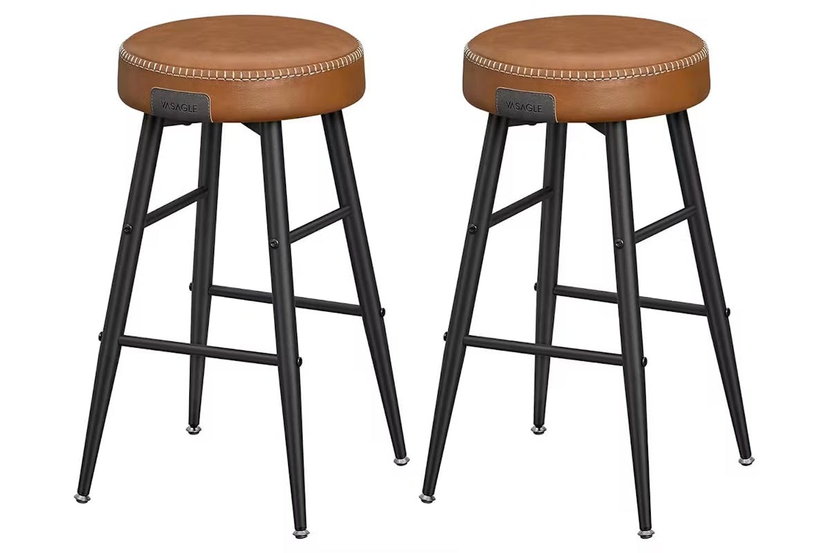 Vasagle Echo Collection Bar Stools | Set of 2 | Caramel Brown [Ex-Display - DC250587-000015]
