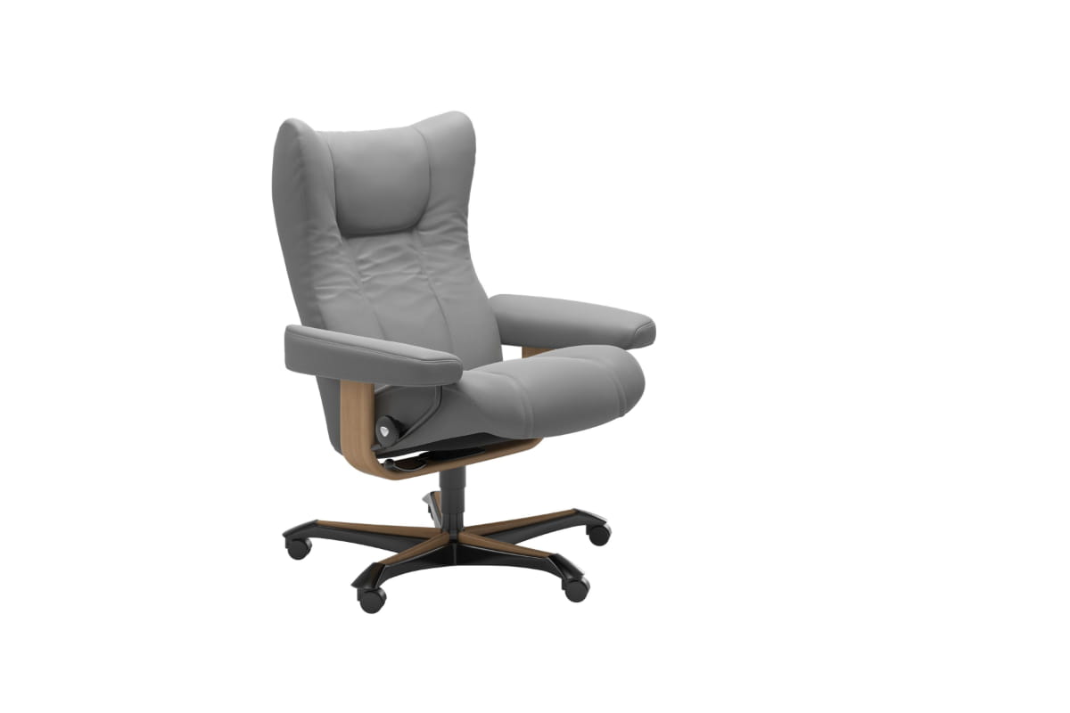 Stressless Wing Recliner Office Base | Leather | Dove