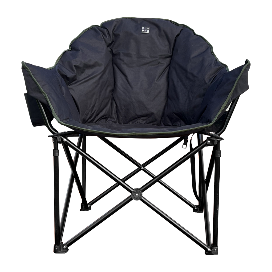 Olympus Xl Camping Chair | Steel Frame | Black & Green