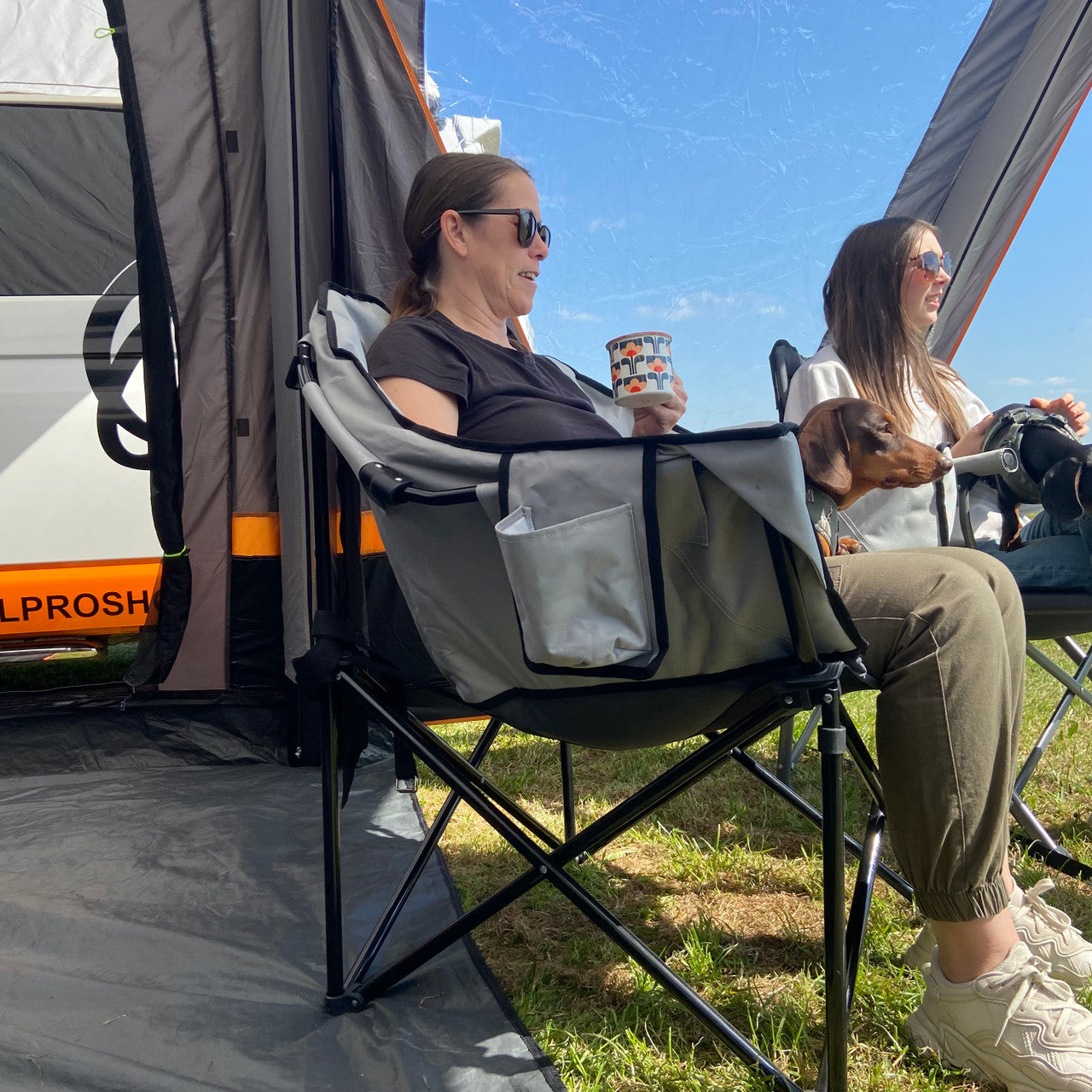 Olympus Xl Camping Chair | Grey Charcoal | Steel Frame-3