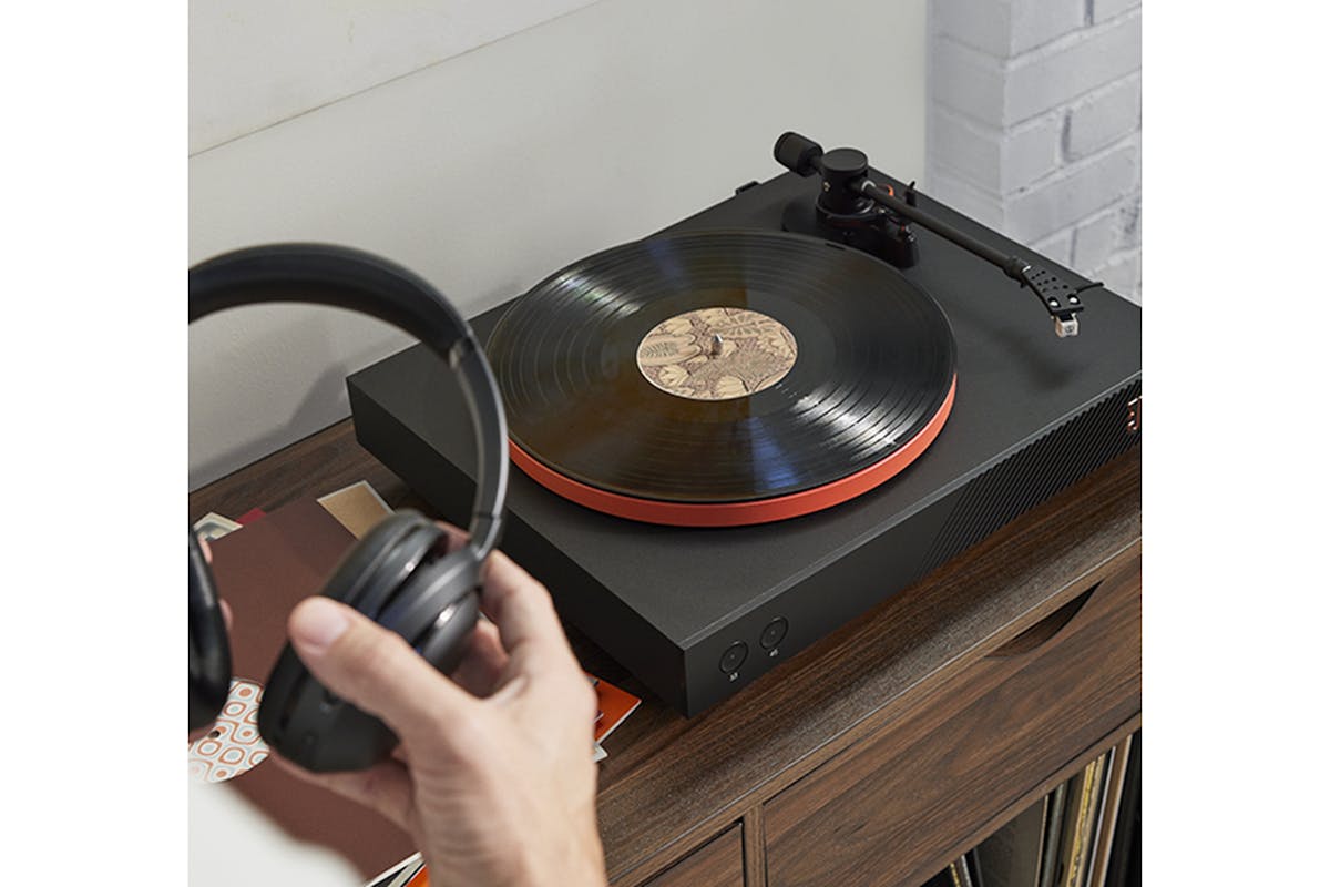 JBL Spinner Bluetooth Turntable Vinyl Record Player | Black/Orange-2