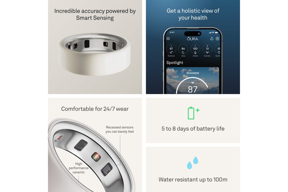 Oura Ring 4 Ceramic | Size 4 | Cloud-5