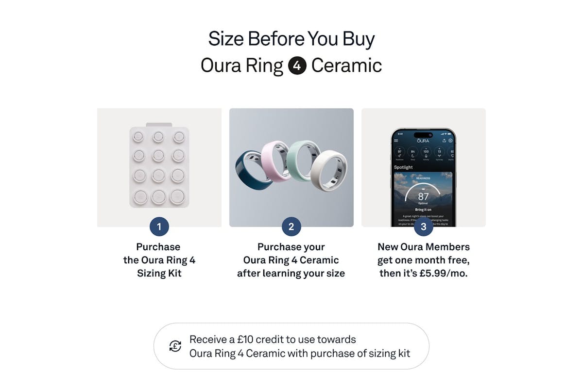 Oura Ring 4 Ceramic | Size 14 | Tide-3