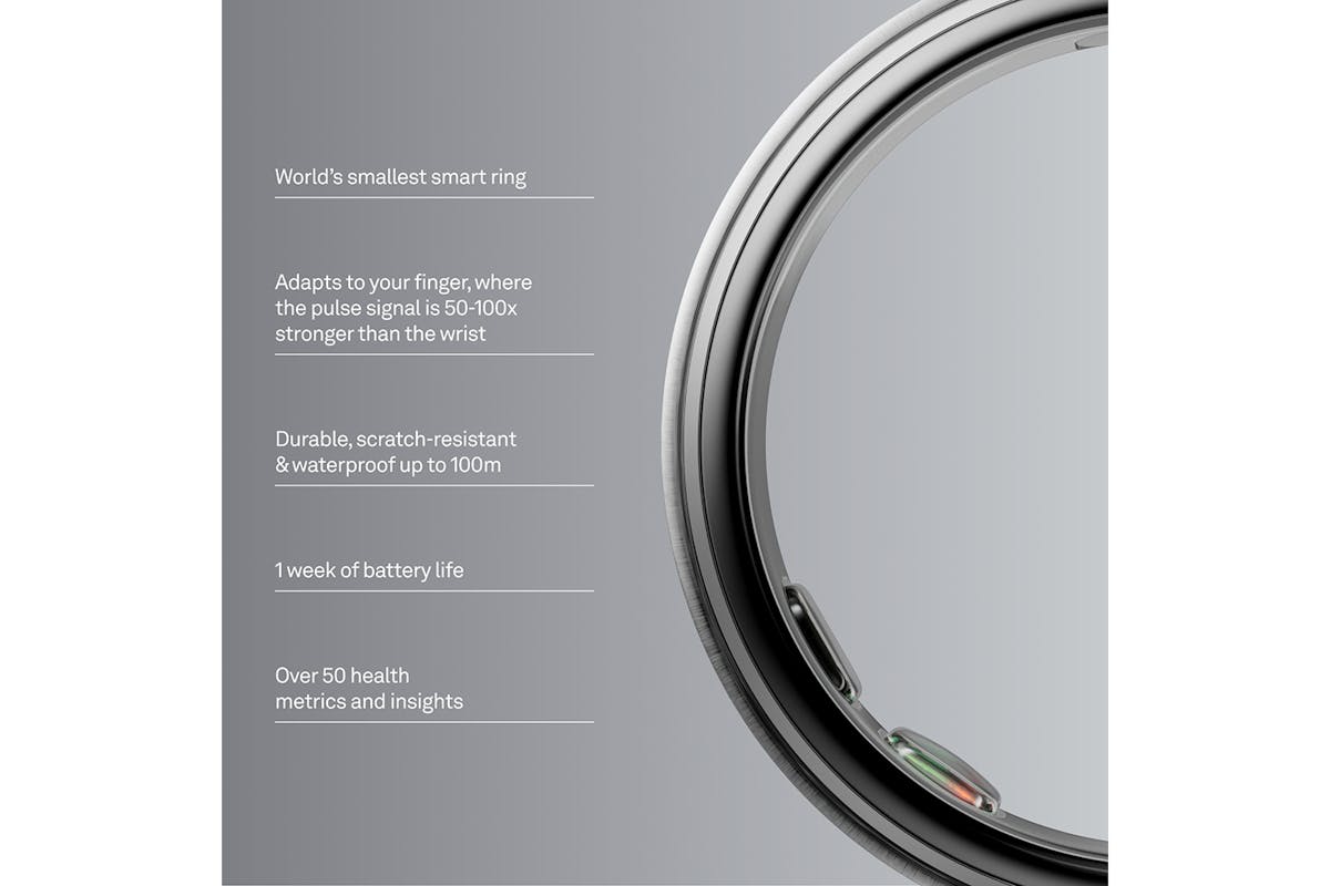 Oura Ring 5 | Size 11 | Brushed Silver-3