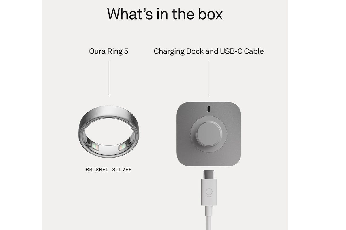 Oura Ring 5 | Size 12 | Brushed Silver-7