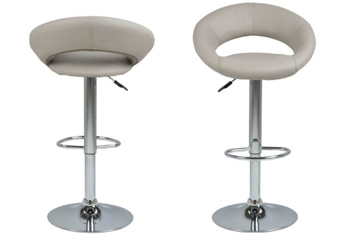 Plump Bar Stool | Swivel | Taupe-4