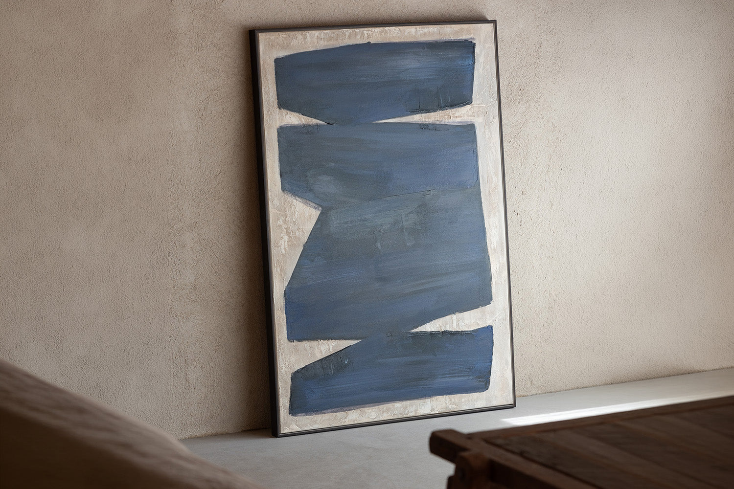 Pog Framed Print Canvas | Black/Beige | 122.5 x 82.5 cm-2