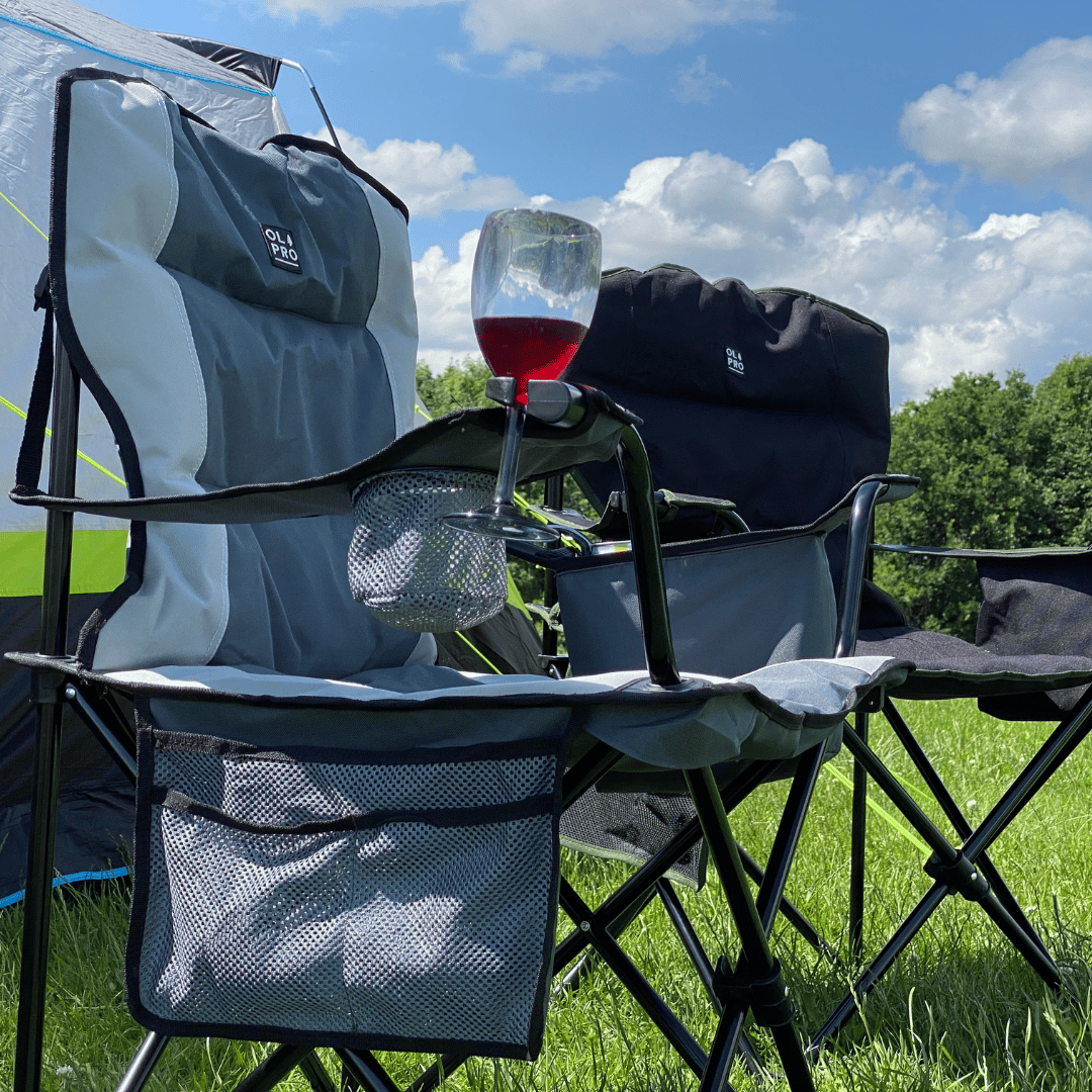 Henwick Padded Folding Camp Chair | Polyester Fabric | Large-3