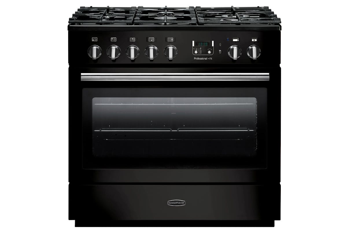 Rangemaster Pro Plus FX 90cm Dual Fuel Range Cooker | PROP90FXDFFGB/C | Black