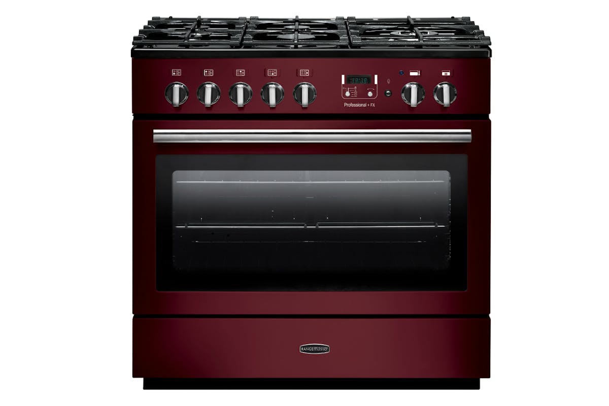 Rangemaster Pro Plus FX 90cm Dual Fuel Range Cooker | PROP90FXDFFCY/C | Cranberry