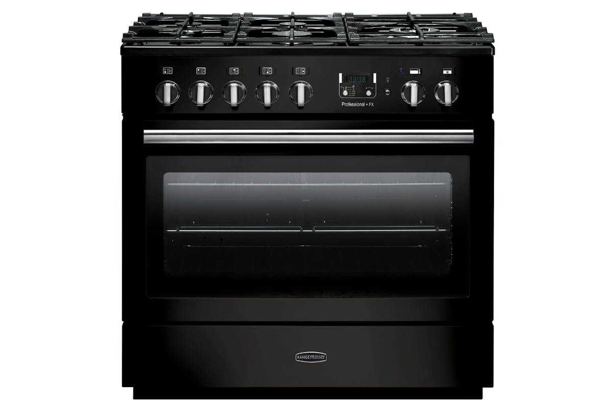 Rangemaster Pro Plus FXP 90cm Dual Fuel Range Cooker | PROP90FXPDFFGBC | Black