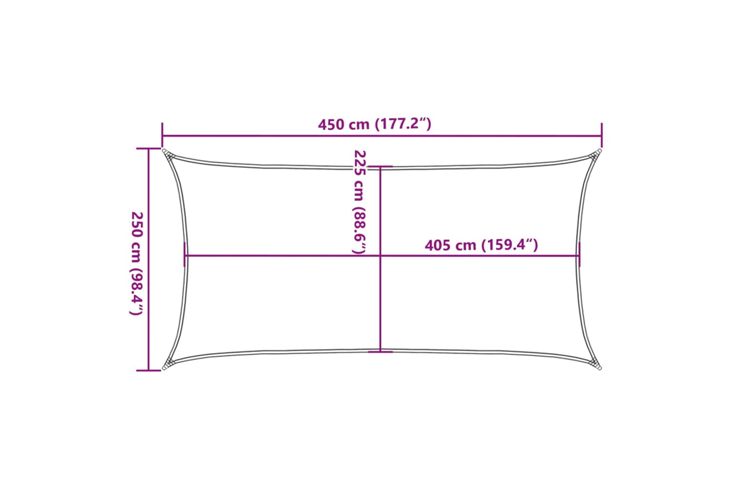 vidaXL 311180 Sunshade Sail 160 G/mÂ² Cream 2.5x4.5 M Hdpe-9