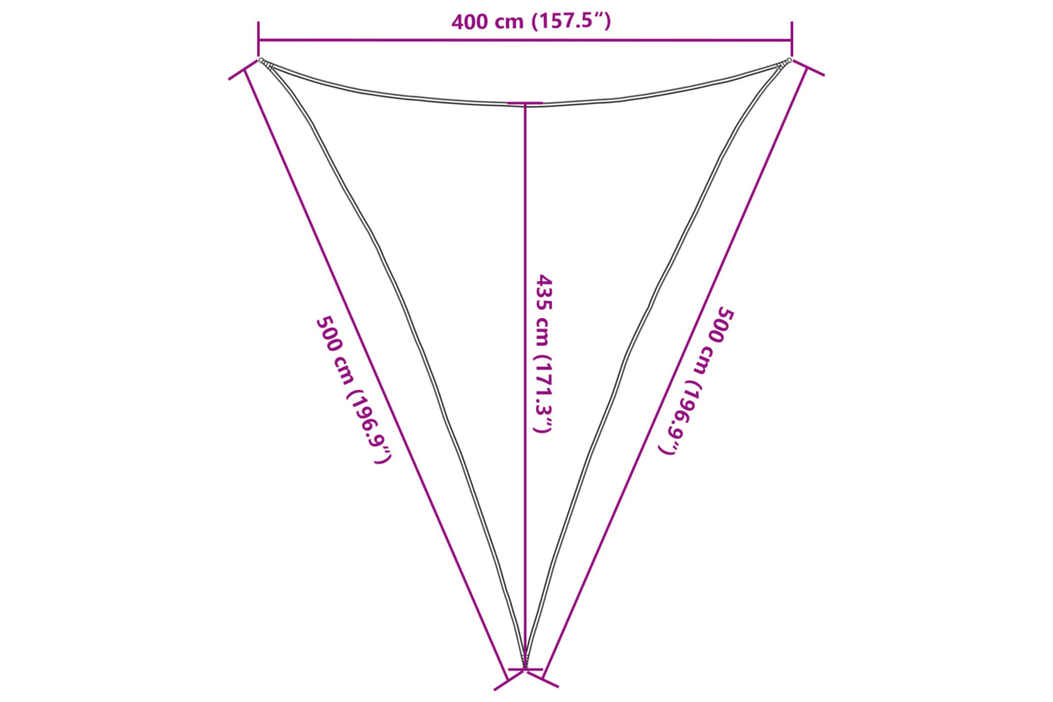 vidaXL 311206 Sunshade Sail 160 G/mÂ² Cream 4x5x5 M Hdpe-9