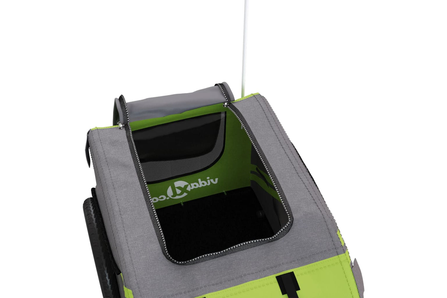 Vidaxl 93885 Pet Bike Trailer Green And Grey Oxford Fabric And Iron-9