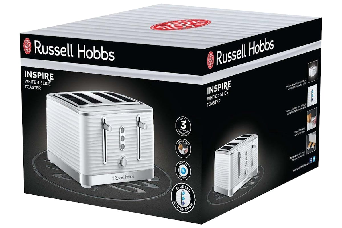 Russell Hobbs Inspire 4 Slice Toaster | 24380 | White-8